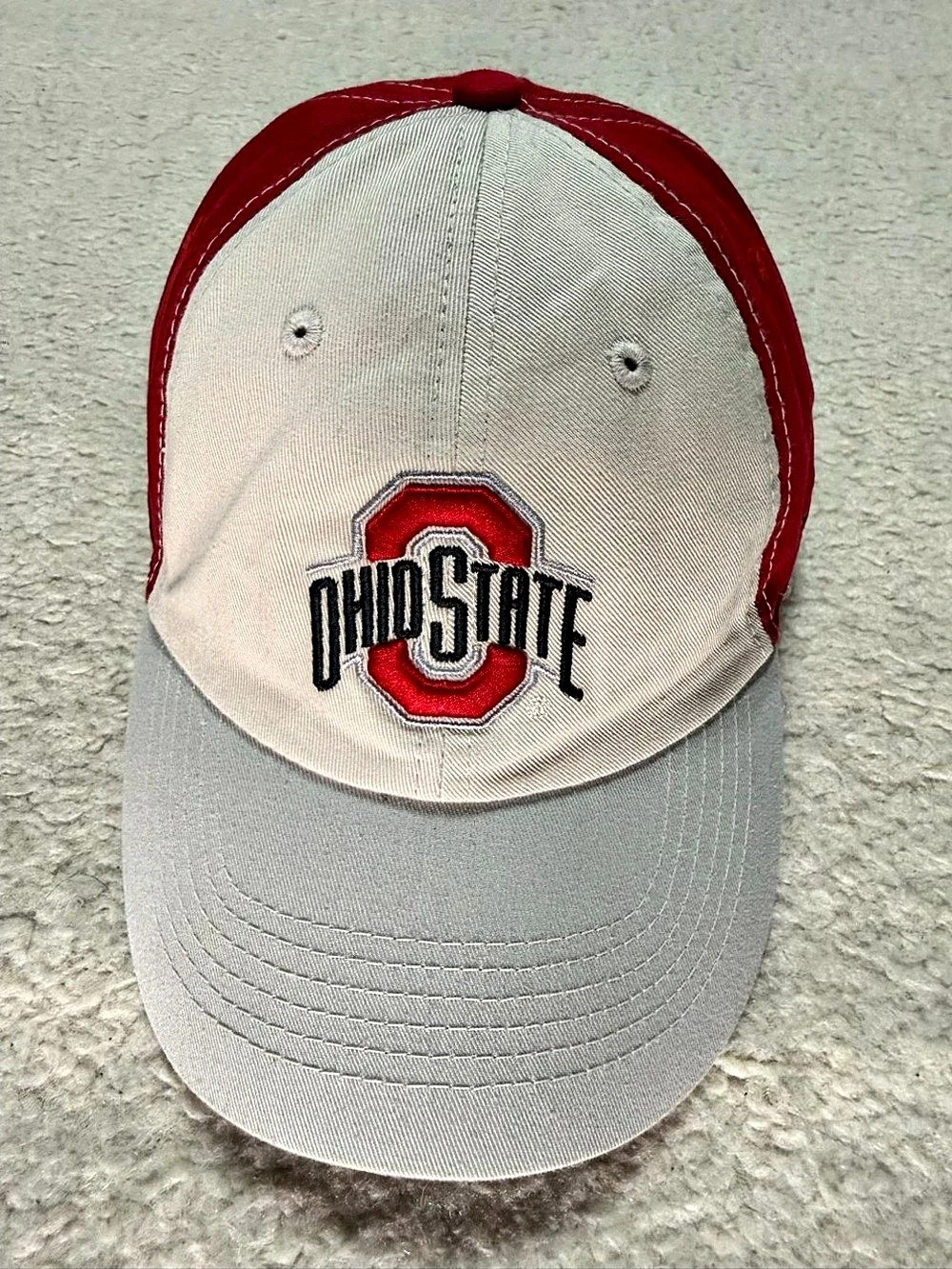 Ohio State Buckeyes Hat Red White Gray Collegiate Licensed Fan Favorite